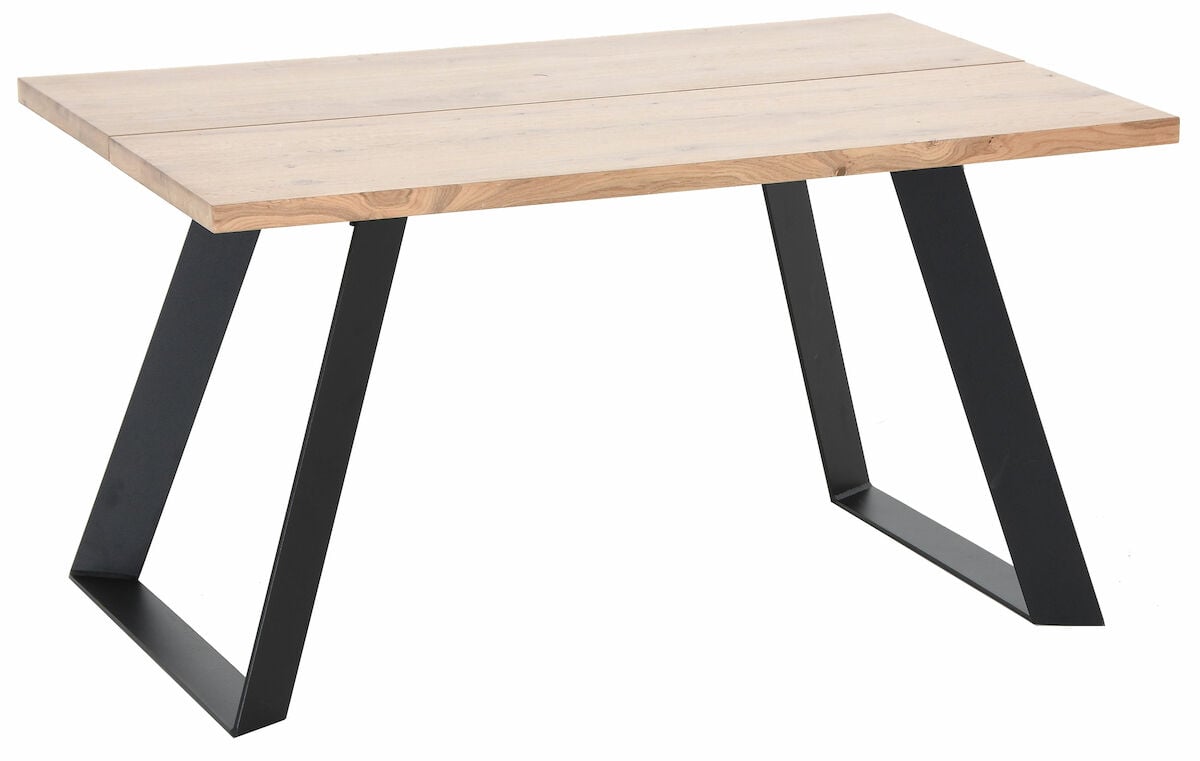 Triangel tammi lankkupöytä 140x90 cm lakattu tammi/musta