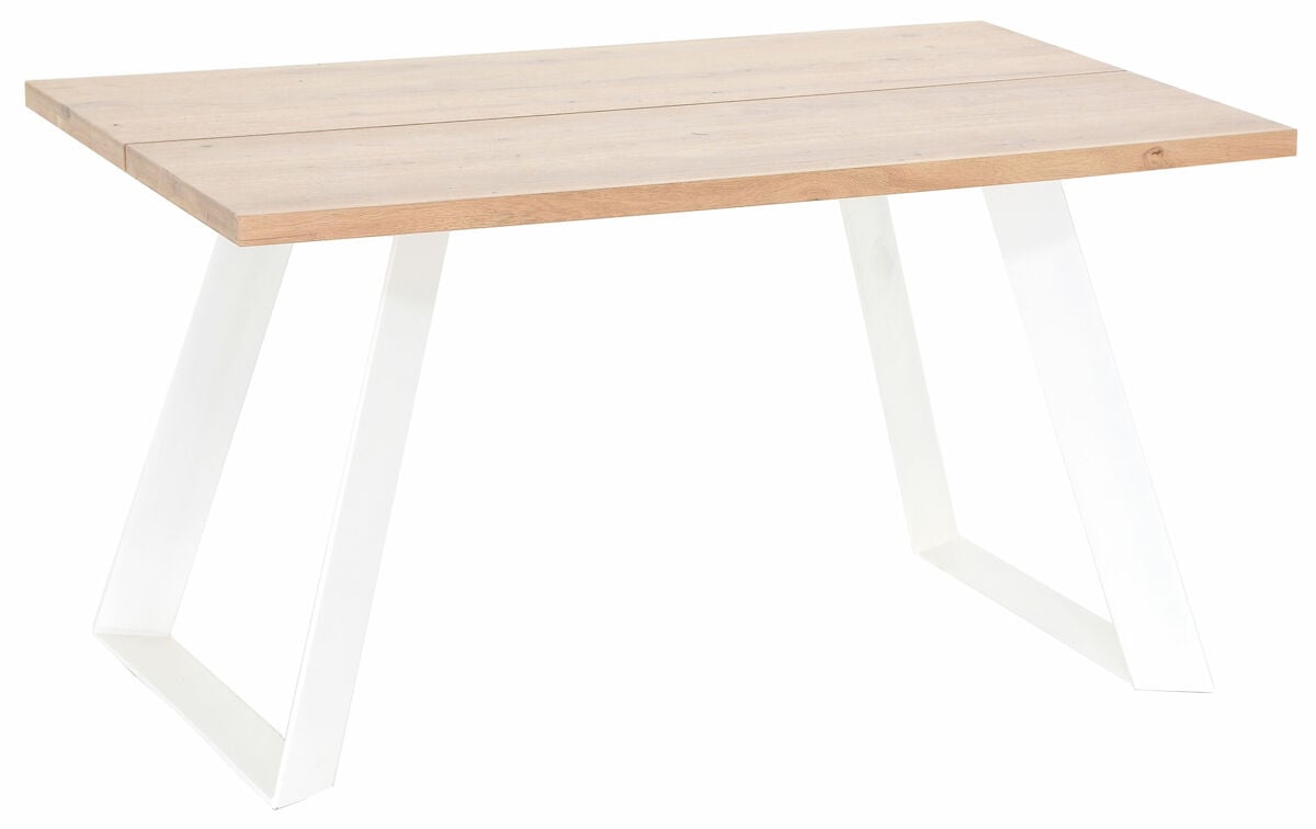 Triangel tammi lankkupöytä 140x90 cm lakattu tammi/valkoinen