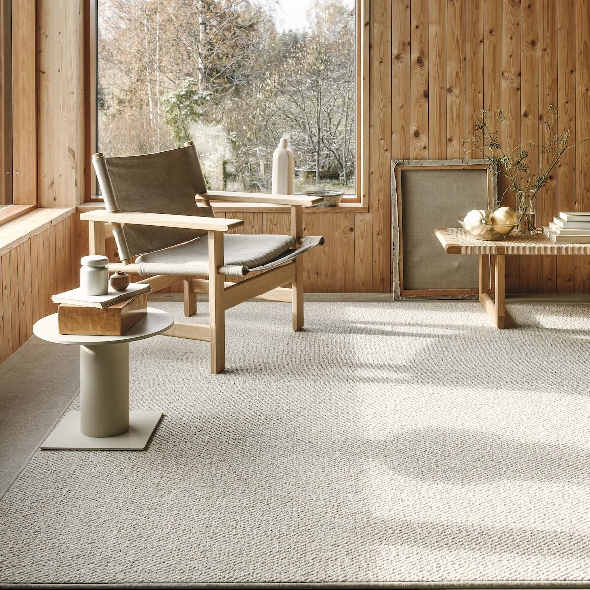 VM Carpet Hehku villamatto 80x250 cm greige 274 kantattu
