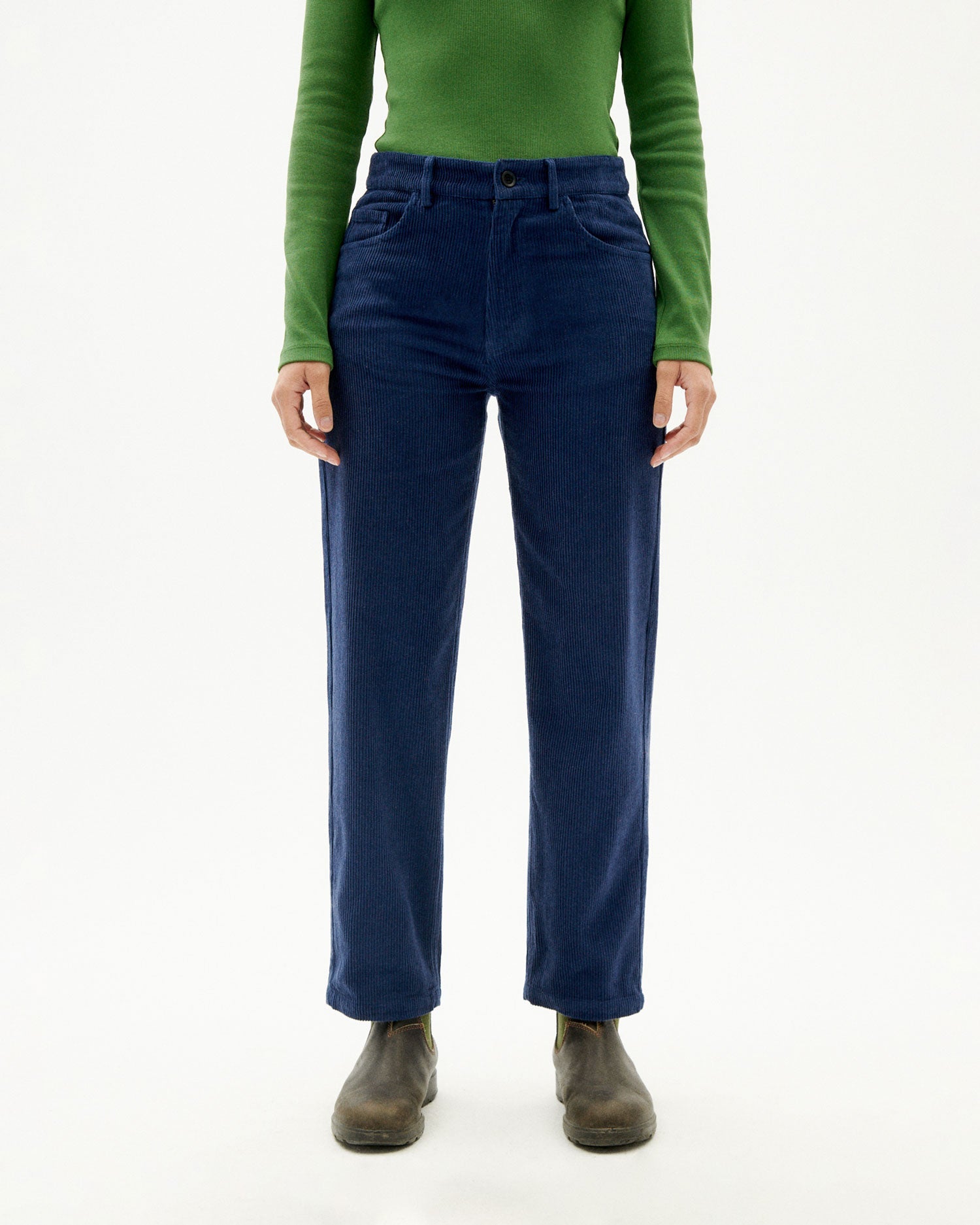 Nele Corduroy Housut Blue