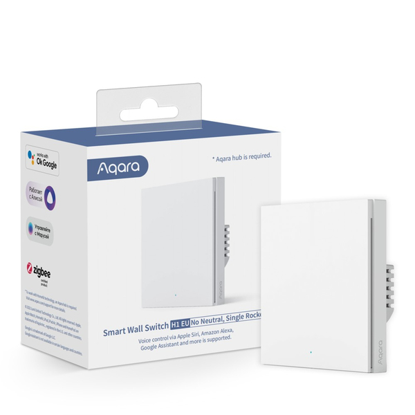 Aqara Smart Wall Switch H1 No neutral, yksi kytkin