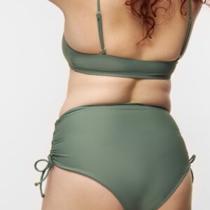 Wanita High-Waist Adjustable Bikini Bottom Army
