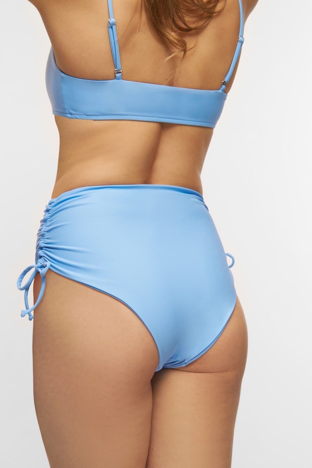 Wanita High-Waist Adjustable Bikini Bottom Clear