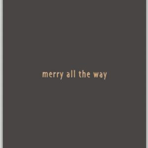 Xeraliving MERRY ALL THE WAY joulukortti, hiili 10,5x14,8 cm