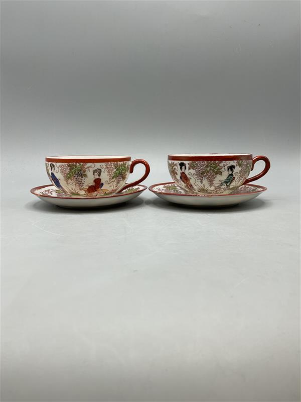 Vintage ”Geisha” posliini teekupit 2kpl, Japani