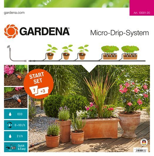 Aloitussarja ruukkukasveille Gardena CG Micro-Drip, M (7 kpl)
