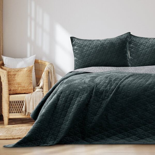 AmeliaHome Laila -päiväpeite, t.harmaa 170x210