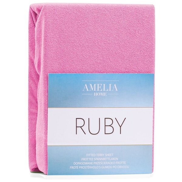 AmeliaHome Ruby -muotoonommeltu lakana, vaaleanpunainen