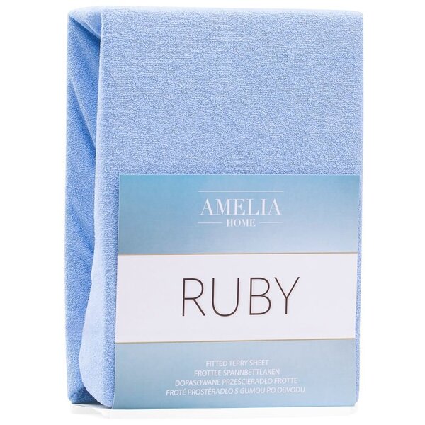 AmeliaHome Ruby -muotoonommeltu lakana, v.sininen