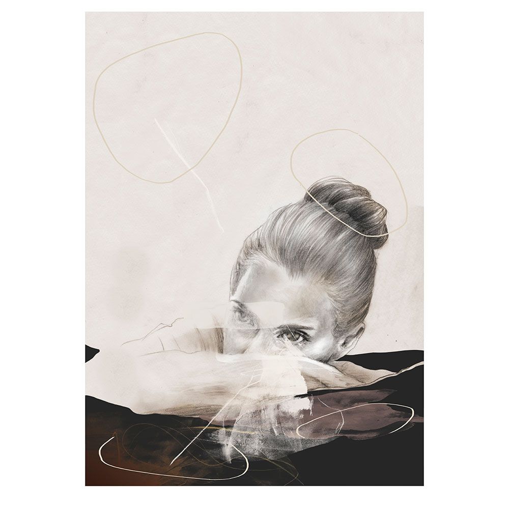 Anna Bülow, Anna Bülow poster Water Lily 30x40 cm