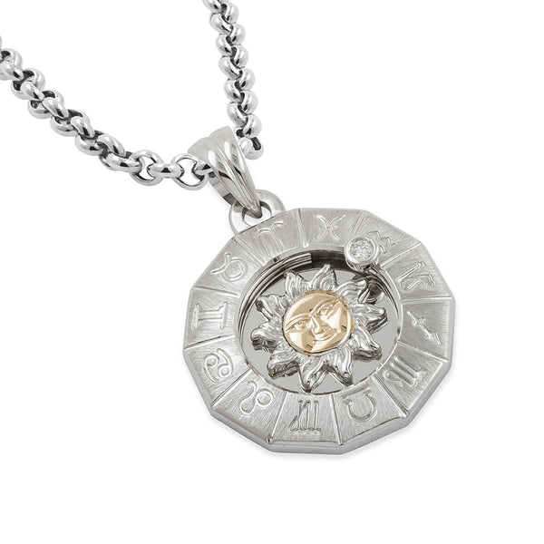 Timanttiriipus, aurinko-horoskooppi 0,02ct, keskikoko, valkokulta