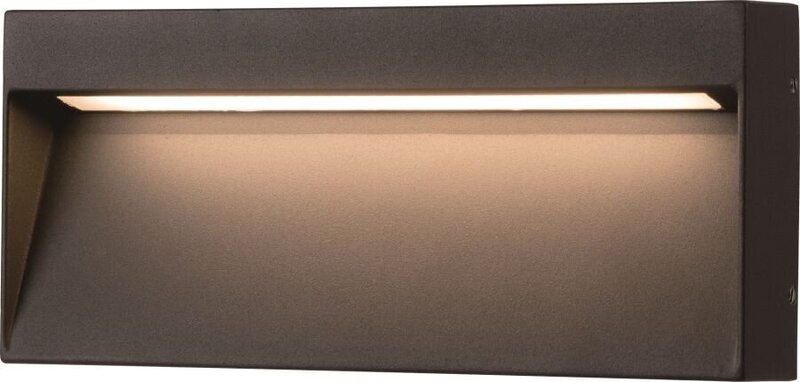 AZzardo Casoria AZ4368 -ulkoseinävalaisin, 20 x 9 cm, 1 x LED, harmaa