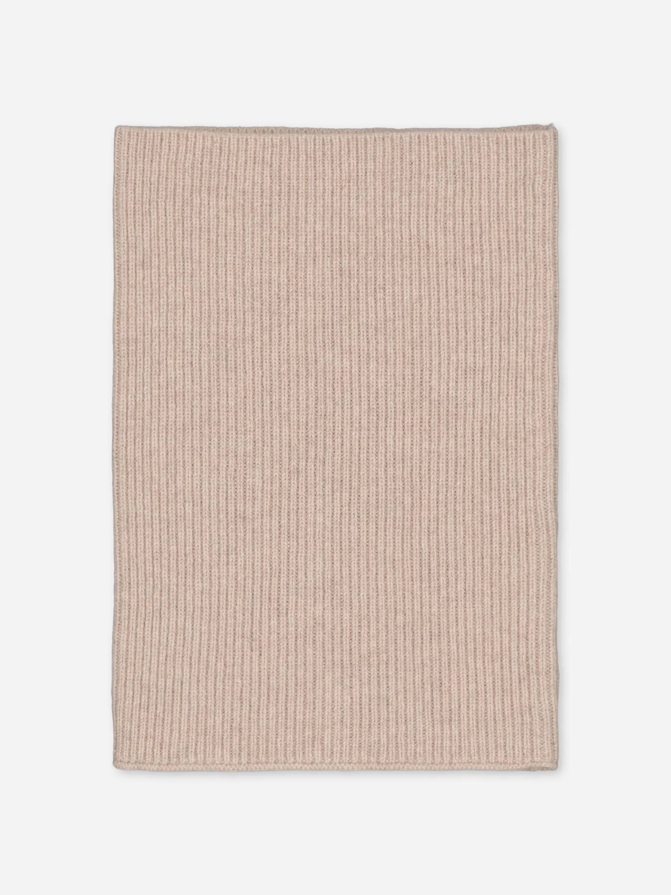 Ribbed Cashmere Snood Beige