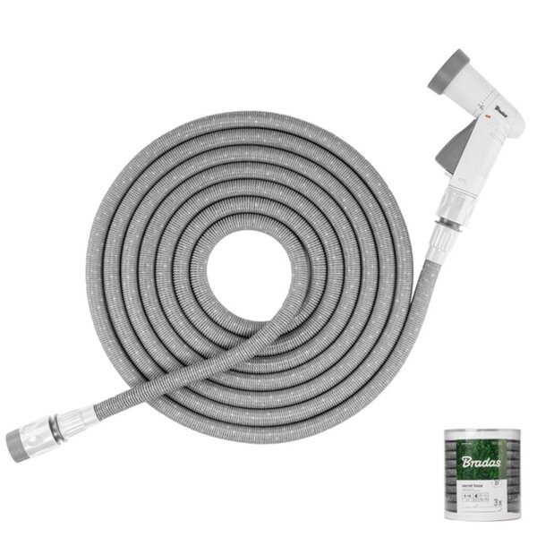 Bradas Secret Hose kastelusarja 10m-30m, harmaa