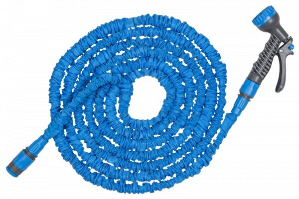Bradas Trick Hose -puutarhaletku, venyvä, sis. kastelupistoolin, 15 - 45 m, sininen