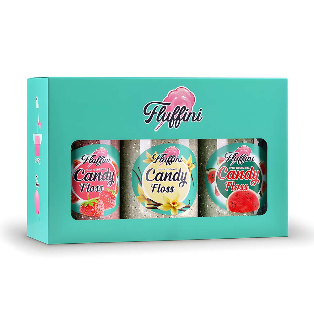 Hattarasokeri - Mansikka, Vanilja ja Vesimeloni, 3x150g