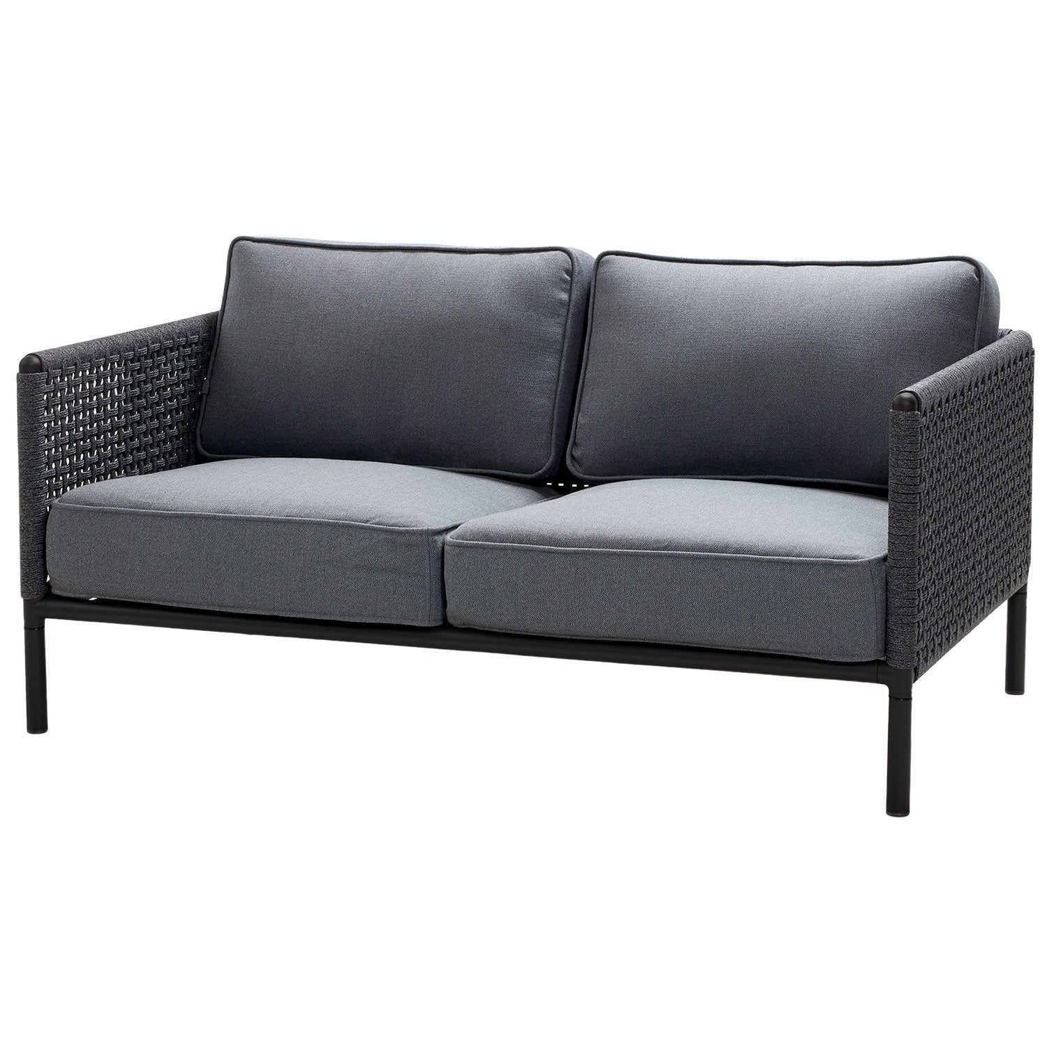 Cane-line, Encore 2-paikkainen sohva Dark Grey/Lava Grey
