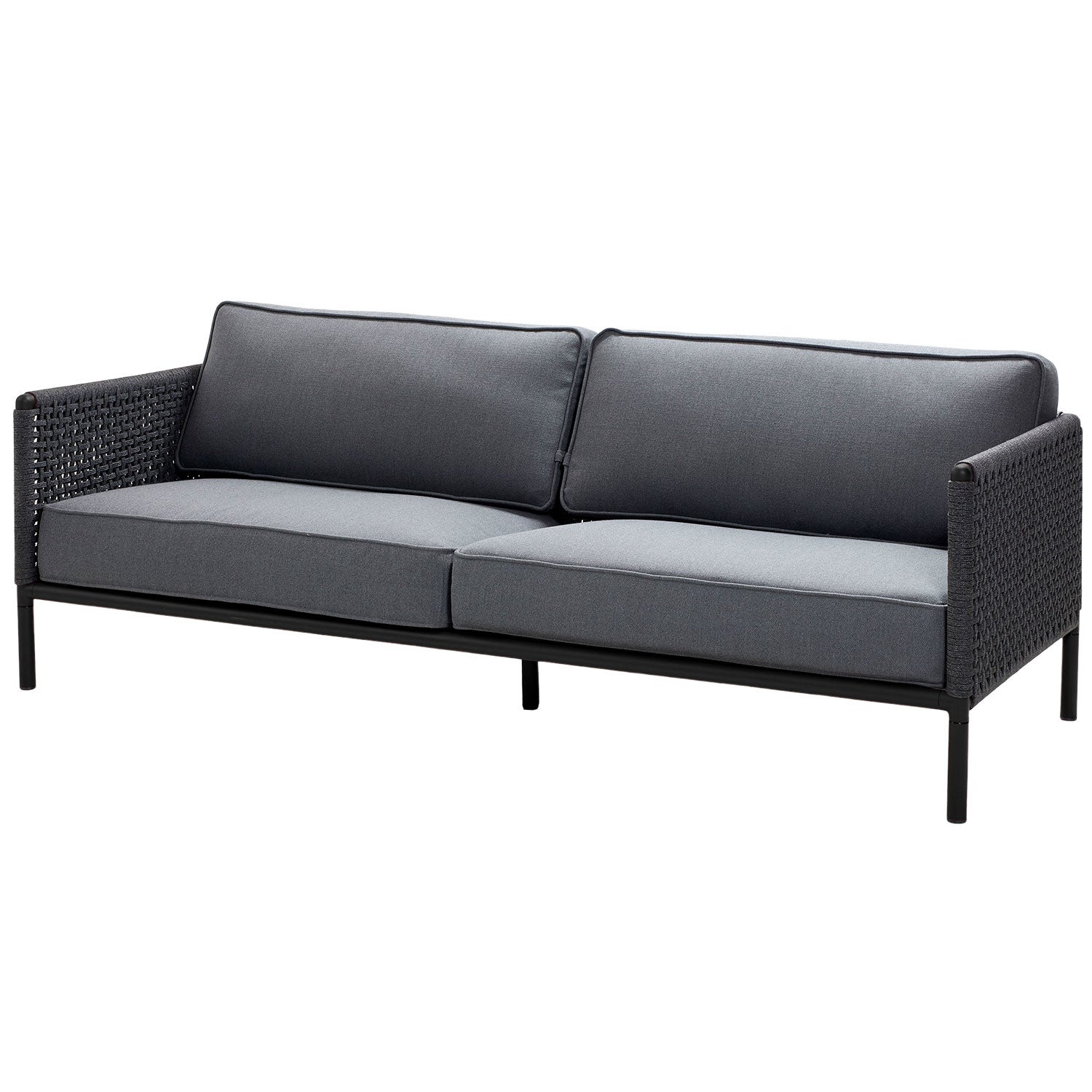 Cane-line, Encore 3-paikkainen sohva Dark Grey / Lava Grey