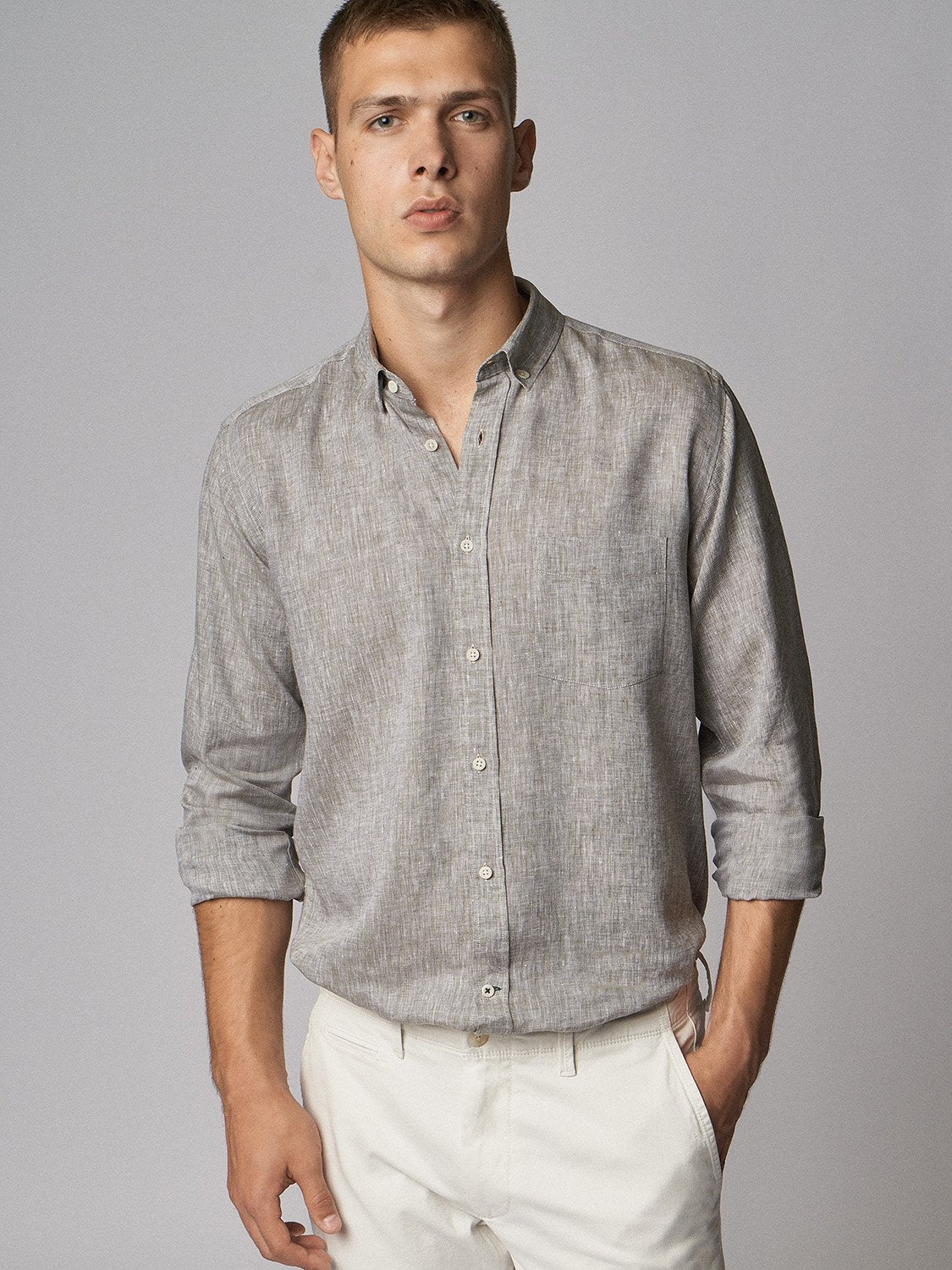 Tamina Linen Shirt Khaki