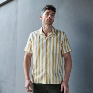 Orto Linen Shirt Short Ochre