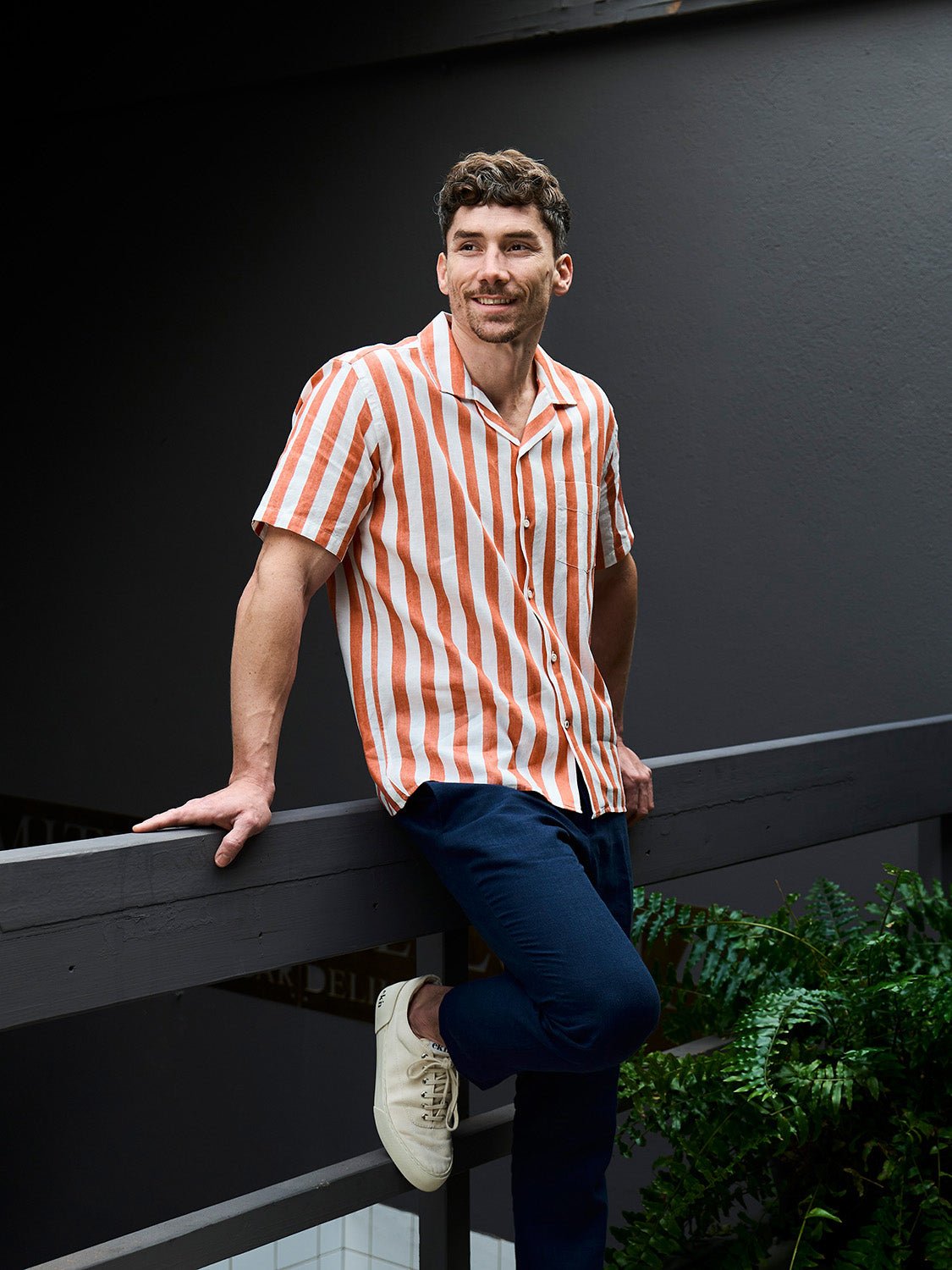 Orto Linen Shirt Short Terracotta