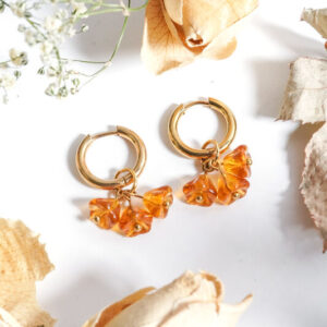Blooming Sorbet korvakorut, Kulta ohut - Cloudberry