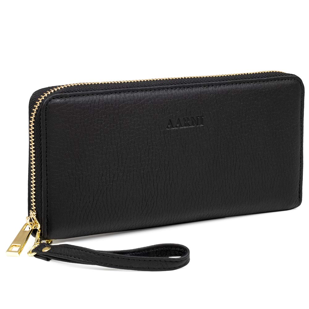 Aarni hirvennahkainen clutch, Musta/kulta