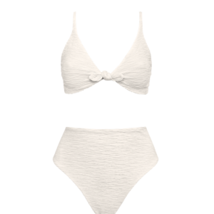Jacquard Leona + Skyline High Bikini Set Cream
