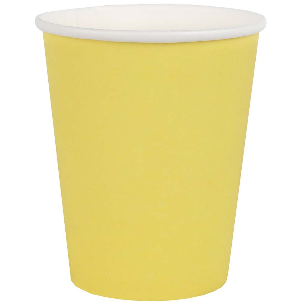 Pahvimukit - Sitruunankeltainen, 250ml, 10kpl