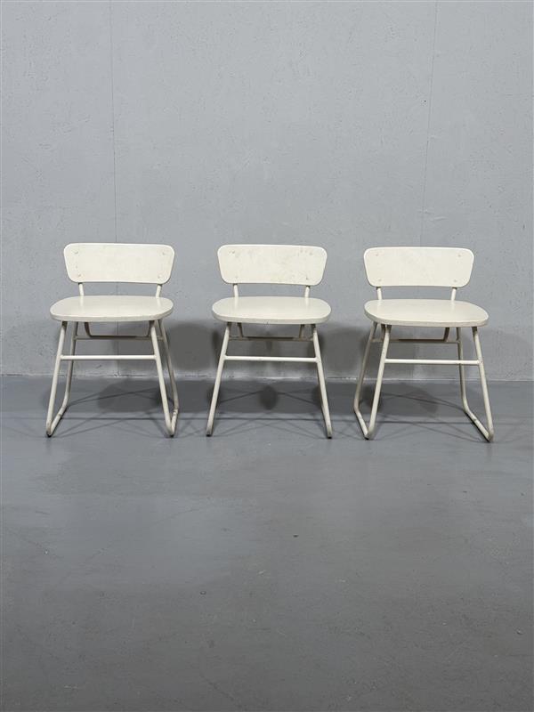 Vintage tuolit metallirungolla (3kpl)