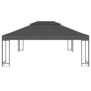 Kaksikerroksinen huvimajan katto 310 g/m² 4x3 m antrasiitti - Antrasiitti