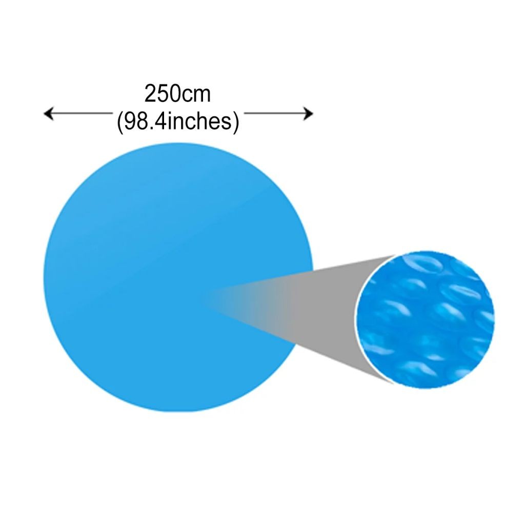 Kelluva Pyöreä PE Uima-altaan Suoja 250 cm Sininen - Sininen