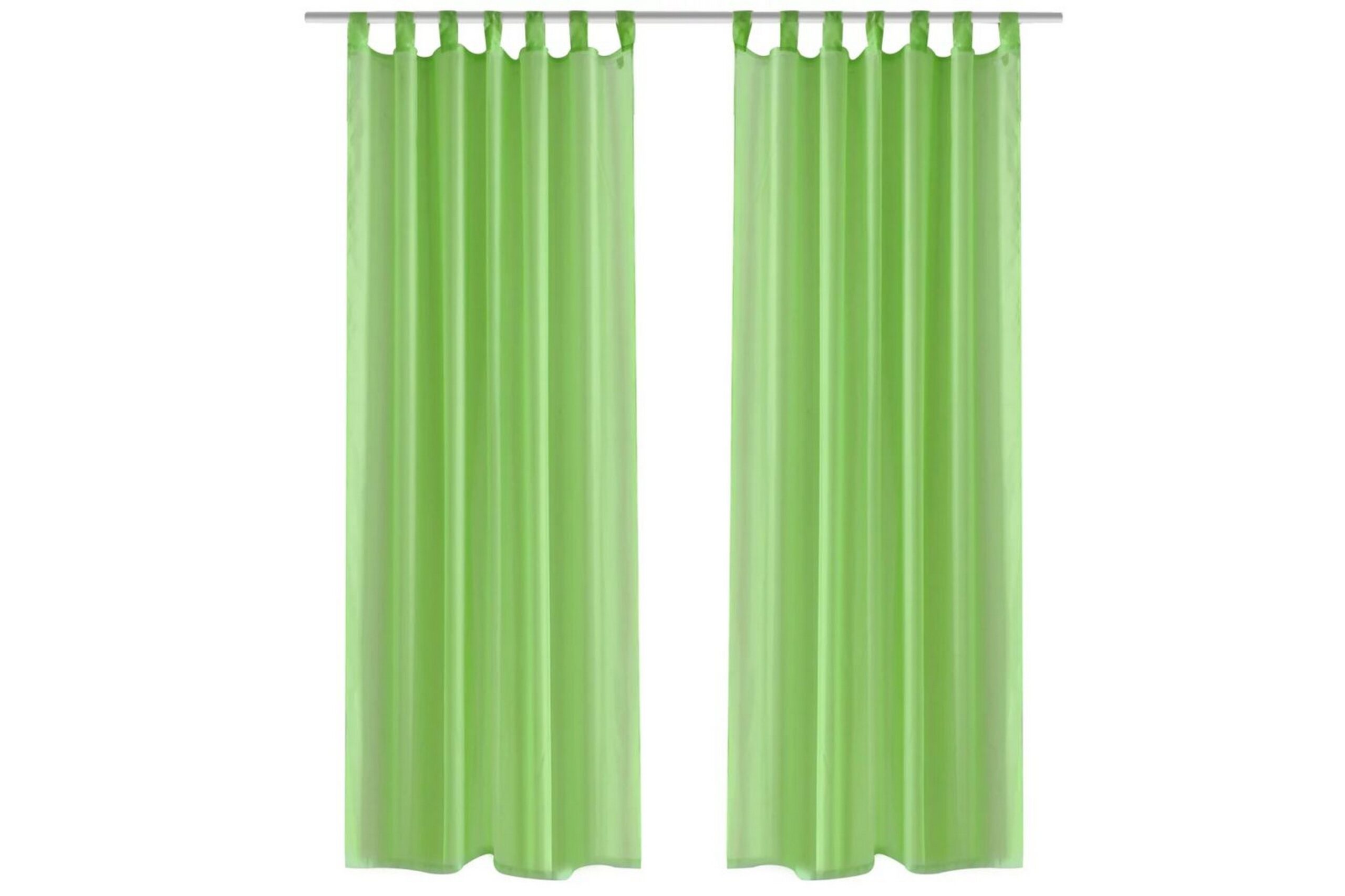 Omenanvihreät Sheer Verhot 140 x 175 cm 2 kpl - Vihreä