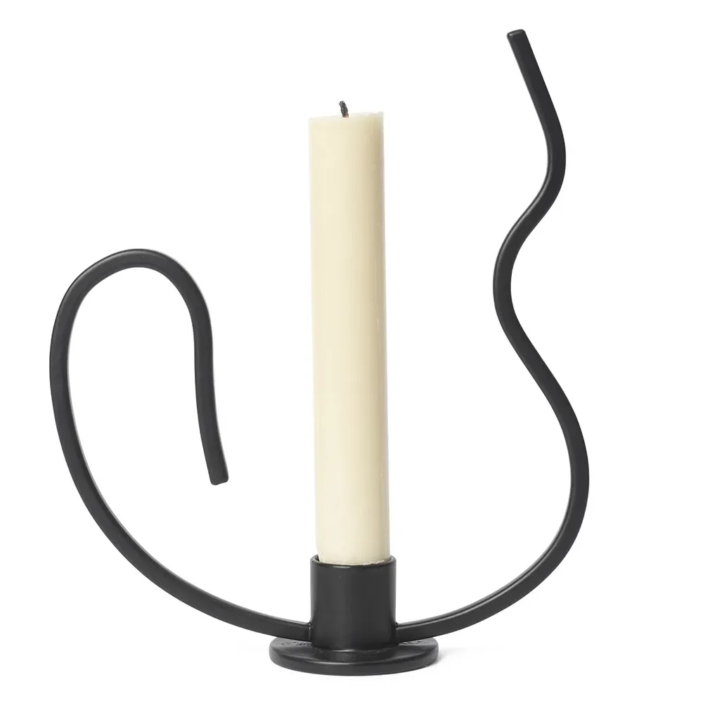 Ferm Living, Valse Kynttilänjalka matala Black
