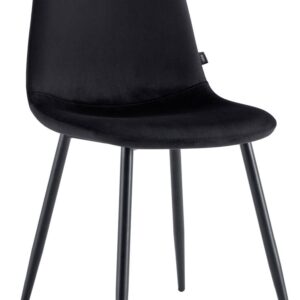 Furia tuoli musta sametti G062-50, mustat jalat