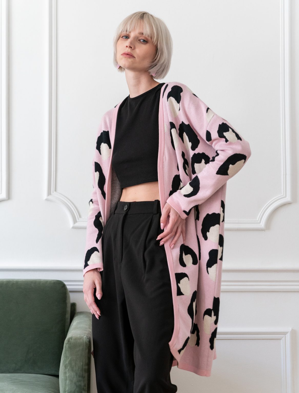 Nina Puuvilla Neuletakki Pink Heroines
