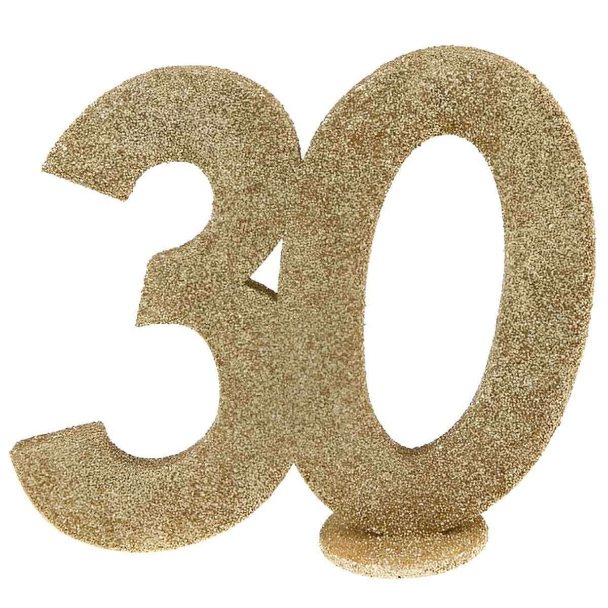 Kultaglitter pöytäkoriste - Nro: 30, 10cm