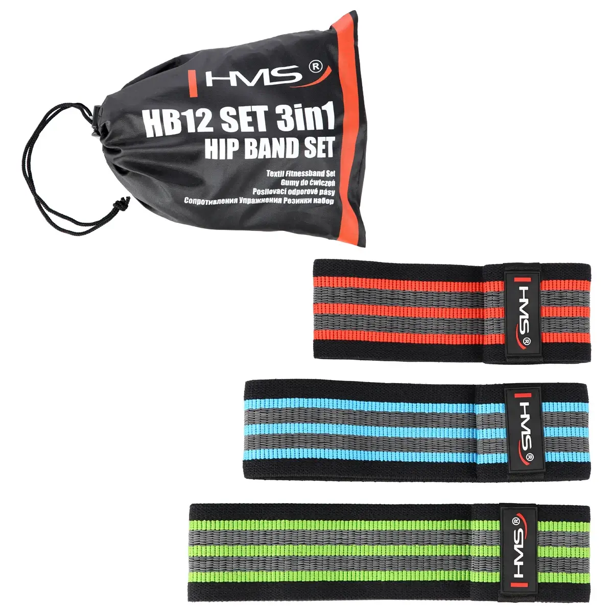 HMS Hip Band Set - vastuskuminauhasetti 2 kpl