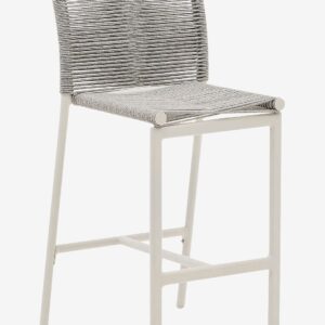 Culip-ulkoilujakkara köysinarusta ja valkoisesta alumiinista, 65 cm.