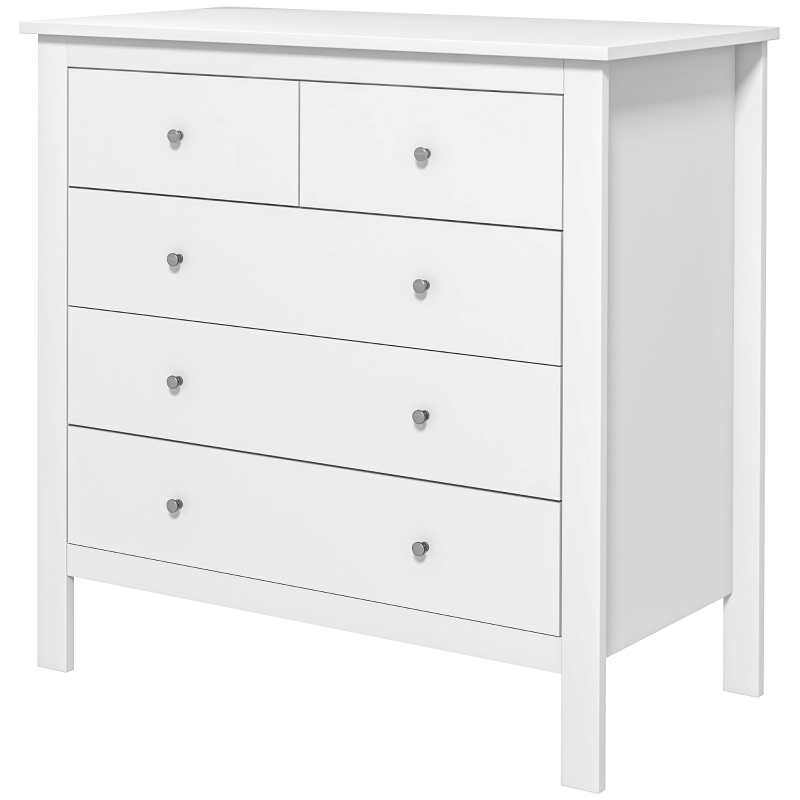 Lipasto 5 laatikkoa 79 x 39,5 x 80,5 cm Valkoinen