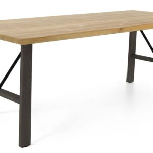 Kaarlo lankkupöytä 200x90 cm antiikkipetsattu/musta