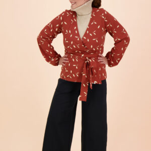 Soft Wrap Blouse Mahogany Wind
