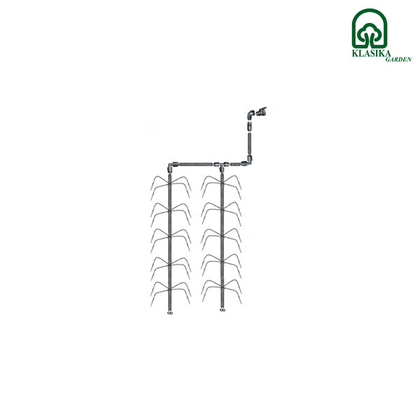 Kastelujärjestelmä KLASIKA SPIDER 2 (painovoima)