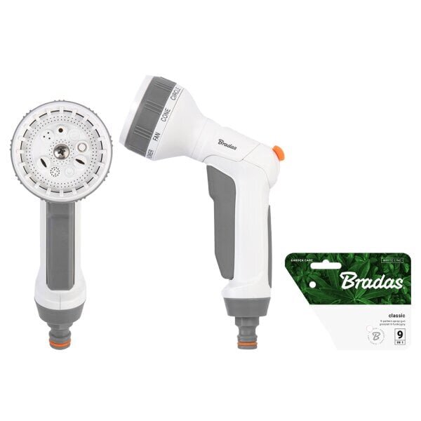 Kastelupistooli Bradas White Line CLASSIC, 9 toimintoa