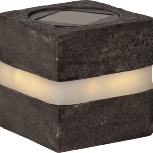 LED-valokoristeet aurinkoparistoissa 2 kpl. 0,6W 8x8,5cm Stonecube 482-63