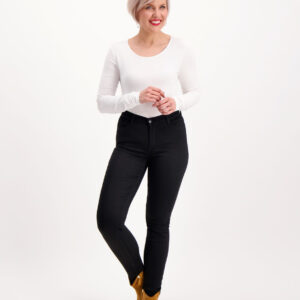 Legging Super Stretch Farkut Musta Satiinipinta