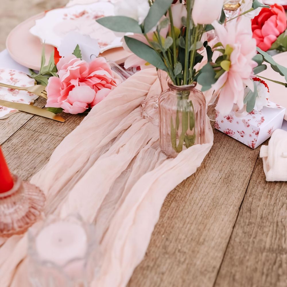 Leveä kaitaliina - Blush, 90cm x 3m