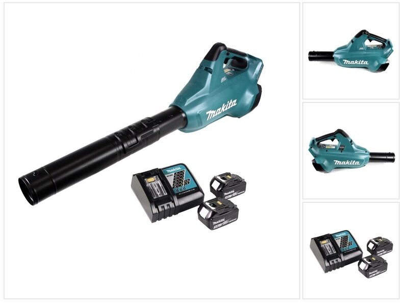 Makita DUB 362 RT akkulehtipuhallin 2x18V + 2x akku 5,0Ah + laturi