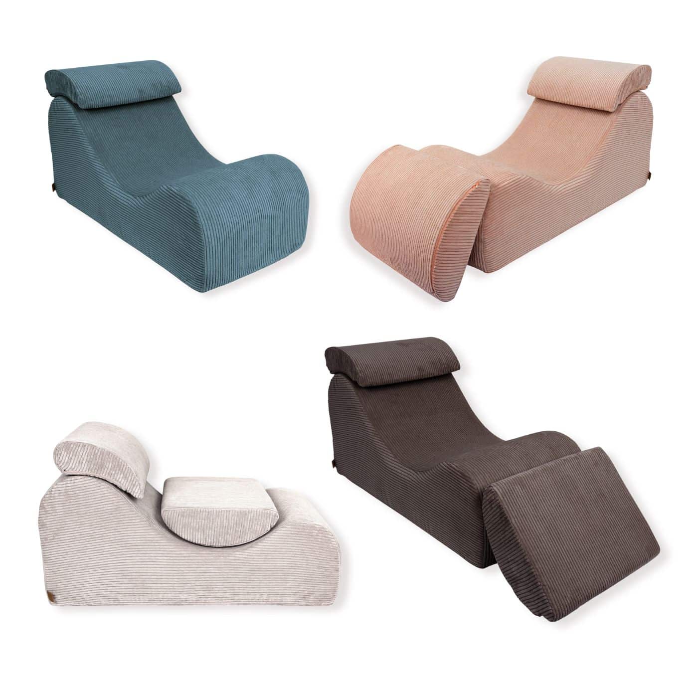 MeowBaby® Lepotuoli lapselle - Wave Lounger Aesthetic turkoosi