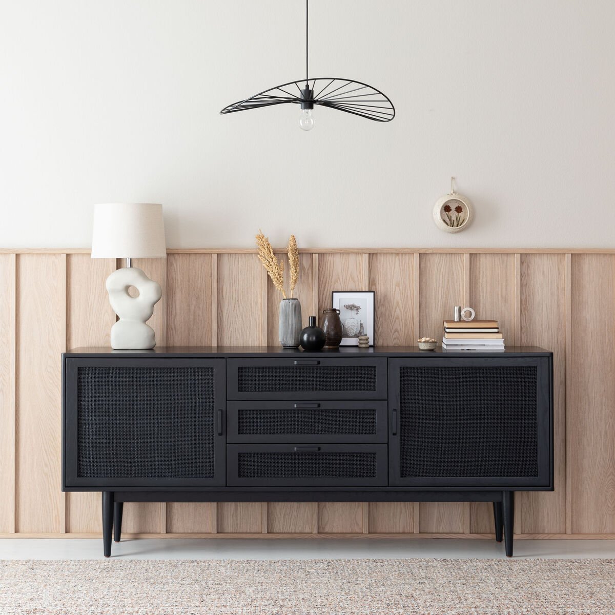 Mooda Lexie senkki 190x42x79 cm musta